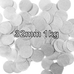 Grey 32mm Round Paper Confetti 1kg