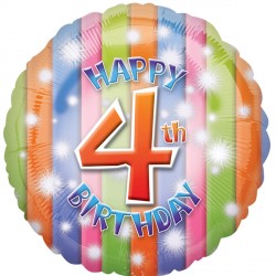 Happy 4th Birthday Standard Hs40 Pkt