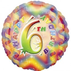 Happy 6th Birthday Standard Hs40 Pkt