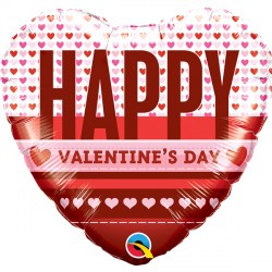 Hearts Happy Valentine 18" Pkt If