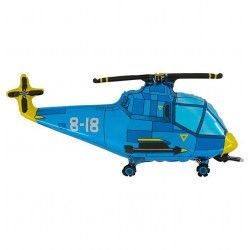 Helicopter Blue 14" Mini Shape Flat