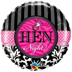 Hen Night! Damask & Stripes 18" Pkt If