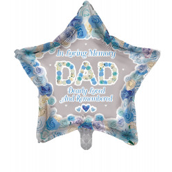 In Loving Memory Dad Remembrance 18" Star Pkt