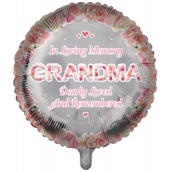 In Loving Memory Grandma Remembrance 18" Round Pkt