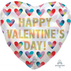 Iridescent Hearts Happy Valentine's Day Standard S55 Pkt