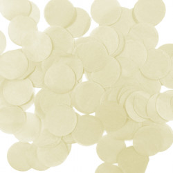 Ivory 25mm Round Paper Confetti 100g