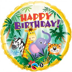 Jungle Friends Birthday 18" Pkt If