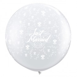 Just Married Flowers-a-round 3' Diamond Clear (2ct) Cd