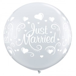 Just Married Hearts 3' Diamond Clear (2ct) Cd