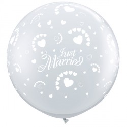 Just Married Hearts-a-round 3' Diamond Clear (2ct) Cd