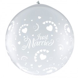 Just Married Hearts-a-round 3' Diamond Clear (2ct) Neck Up Cd