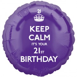 Keep Calm It's Your 21st Birthday Standard Hs40 Pkt