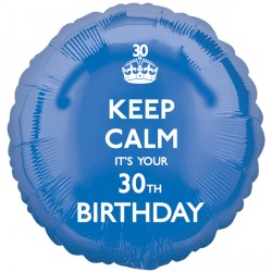 Keep Calm It's Your 30th Birthday Standard Hs40 Pkt
