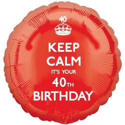 Keep Calm It's Your 40th Birthday Standard Hs40 Pkt