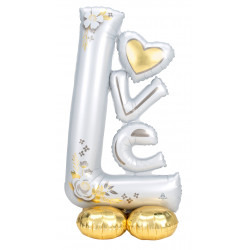 L-o-v-e Wedding P70 Airloonz Pkt (29" X 58")