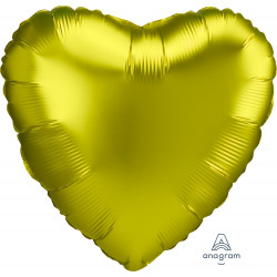 Lemon Satin Luxe Heart Standard S15 Flat A