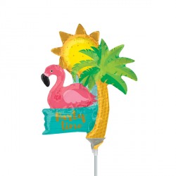 Let's Flamingle Party Time Mini Shape A30 Flat