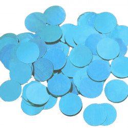 Light Blue 25mm Round Metallic Confetti 100g