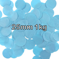 Light Blue 25mm Round Paper Confetti 1kg