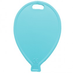 Light Blue Balloon Shape Plastic Weight 100ct