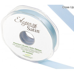 Light Blue Eleganza Double Faced Satin Ribbon 15mm X 20m