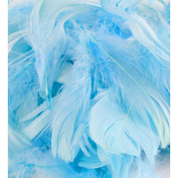 Light Blue Eleganza Feathers Mixed Sizes 50g