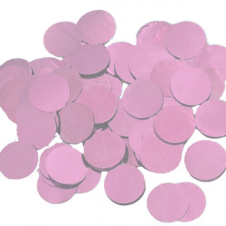 Light Pink 25mm Round Metallic Confetti 100g