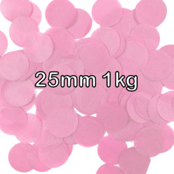 Light Pink 25mm Round Paper Confetti 1kg