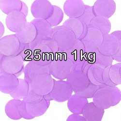 Lilac 25mm Round Paper Confetti 1kg