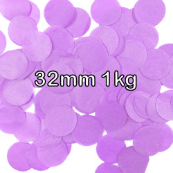 Lilac 32mm Round Paper Confetti 1kg
