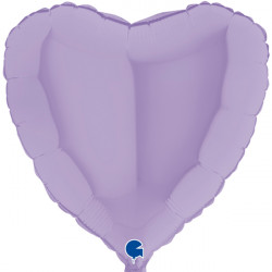 Lilac Matte Heart 18" Grabo Pkt