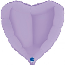 Lilac Matte Heart 36" Grabo Pkt
