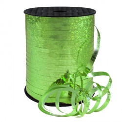 Lime Green 5mm Holographic Ribbon 500m