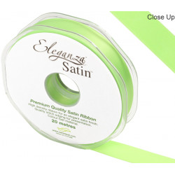 Lime Green Eleganza Double Faced Satin Ribbon 15mm X 20m