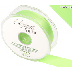 Lime Green Eleganza Double Faced Satin Ribbon 25mm X 20m