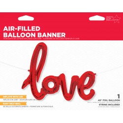 Love Script Red 40" Airfilled Shape S1-01 Pkt