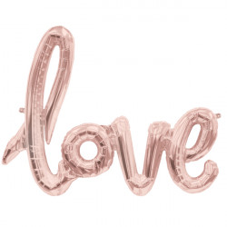 Love Script Rose Gold 40" Airfilled Shape S1-01 Pkt