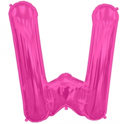 Magenta Letter W Shape 16" Pkt