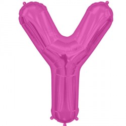 Magenta Letter Y Shape 34" Pkt