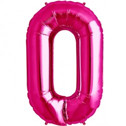 Magenta Number 0 Shape 16" Pkt