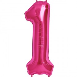 Magenta Number 1 Shape 16" Pkt