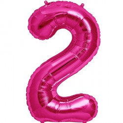 Magenta Number 2 Shape 16" Pkt