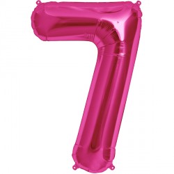 Magenta Number 7 Shape 16" Pkt