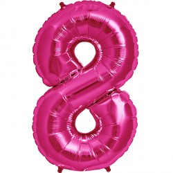 Magenta Number 8 Shape 16" Pkt