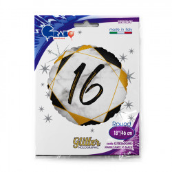 Marble Mate Black 16 18" Holographic Pkt