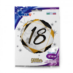 Marble Mate Black 18 18" Holographic Pkt