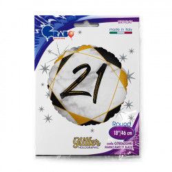 Marble Mate Black 21 18" Holographic Pkt