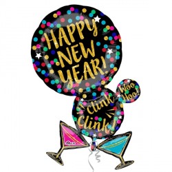Martini Bubble Happy New Year Shape P30 Pkt