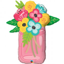 Mason Jar Bouquet 36" Shape Group B Pkt Yte