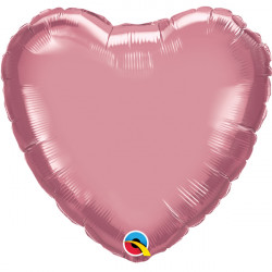 Mauve Chrome Heart 18" Flat Q Hj